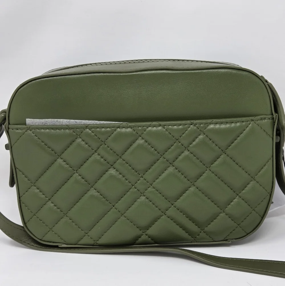 Kurt Geiger Olive Quilted Crossbody Bag